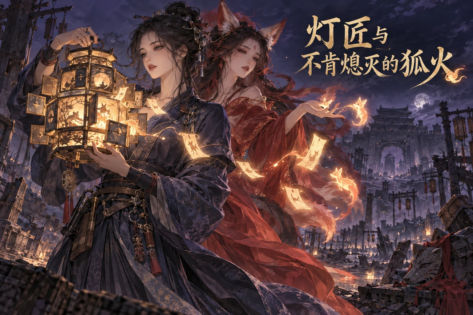 灯匠与不肯熄灭的狐火主题封面
